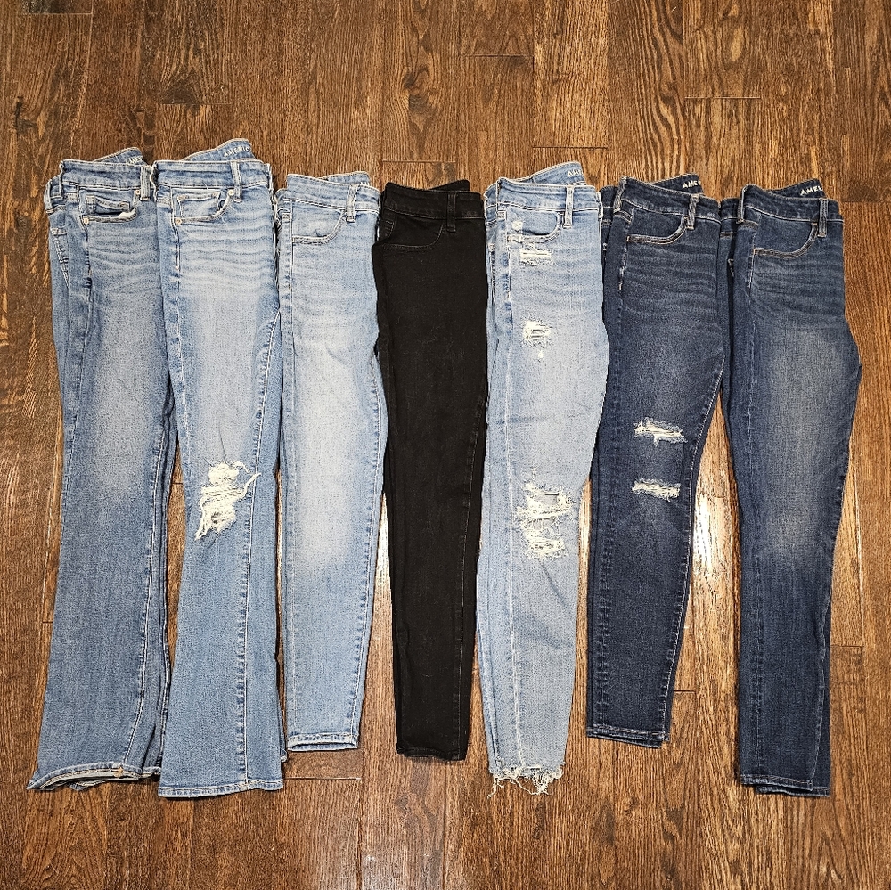 Bundle of 7 American Eagle Jeggings Size 4
